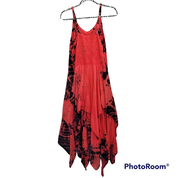 SAAKAS New Boho Waterfall Tie Die Dress - Picture 4 of 11